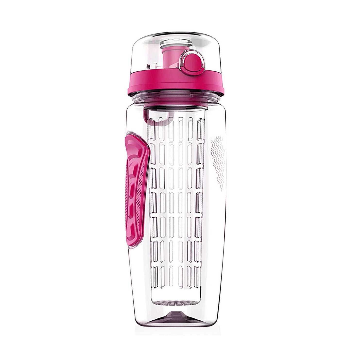 3 Color Options - 1Pc Fruit Infuser Water Bottle 32OZ Juice Shaker Sport With Flip Top Lid Anti-Slip Grips For Office Home Sport Running Walking Hiking