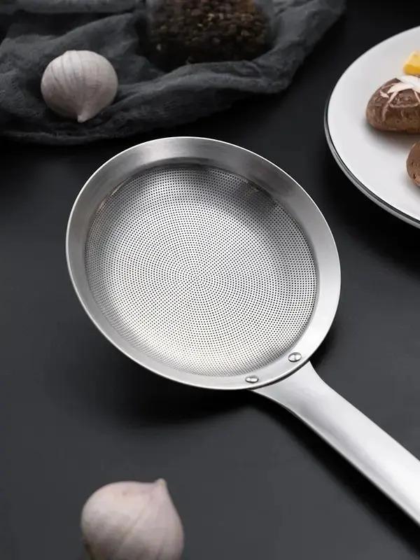 Stainless Steel Oil Strainer Spoon - Fine Mesh Kitchen Tool