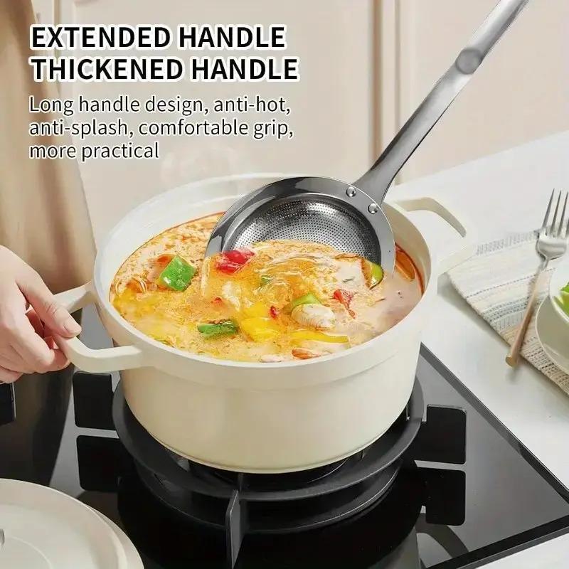 Stainless Steel Oil Strainer Spoon - Fine Mesh Kitchen Tool