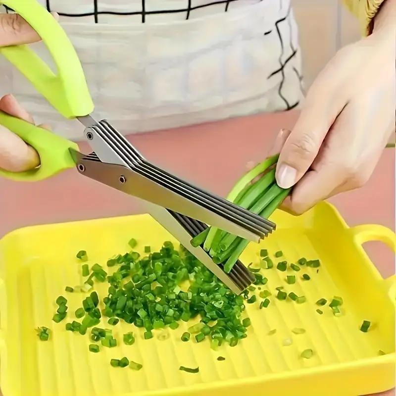 Multi-Layer Kitchen Scissors - Professional Vegetable & Herb Cutter