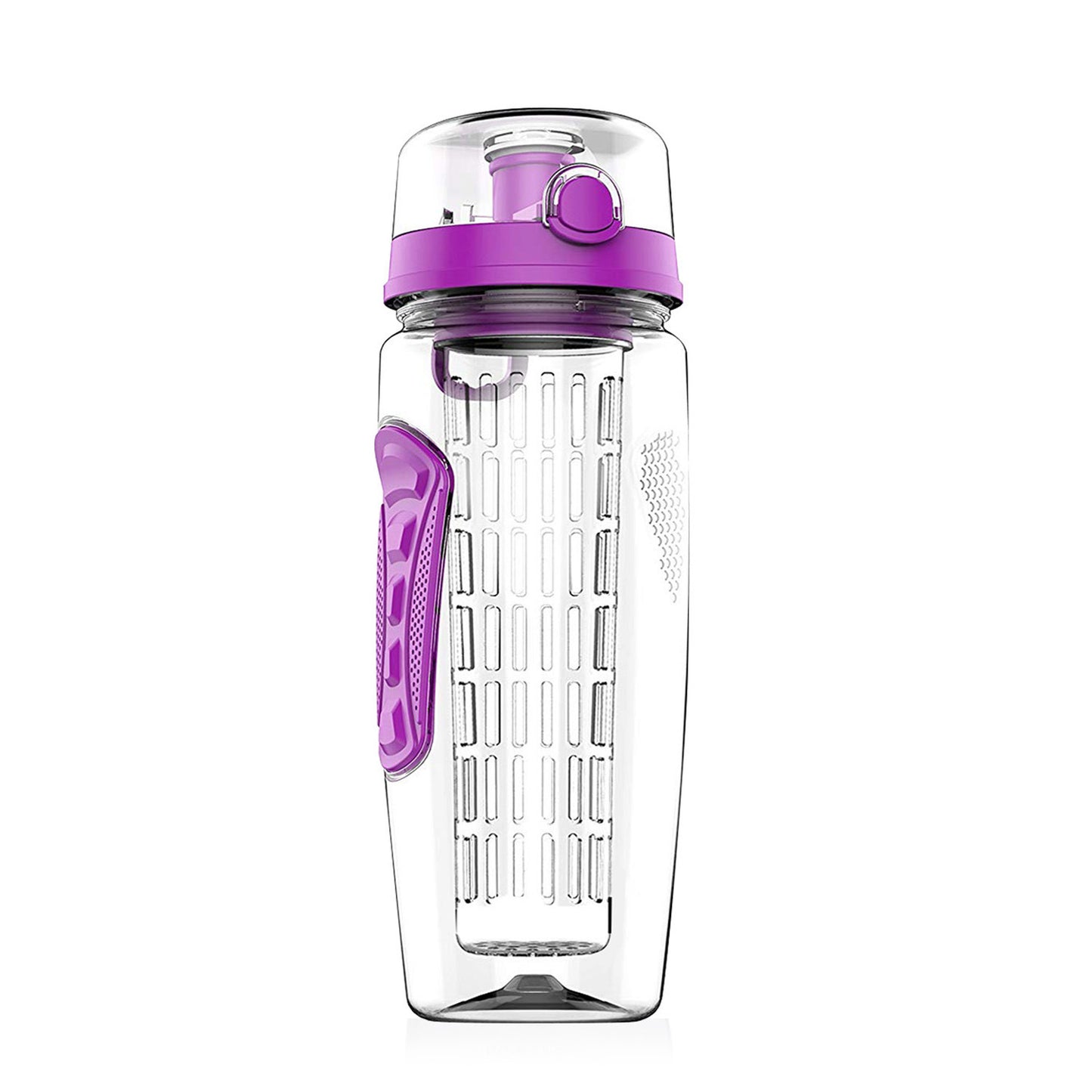 3 Color Options - 1Pc Fruit Infuser Water Bottle 32OZ Juice Shaker Sport With Flip Top Lid Anti-Slip Grips For Office Home Sport Running Walking Hiking