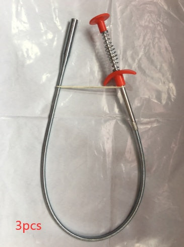 60CM Drain Snake Tool - Hair Clog Remover for Kitchen & Bathroom