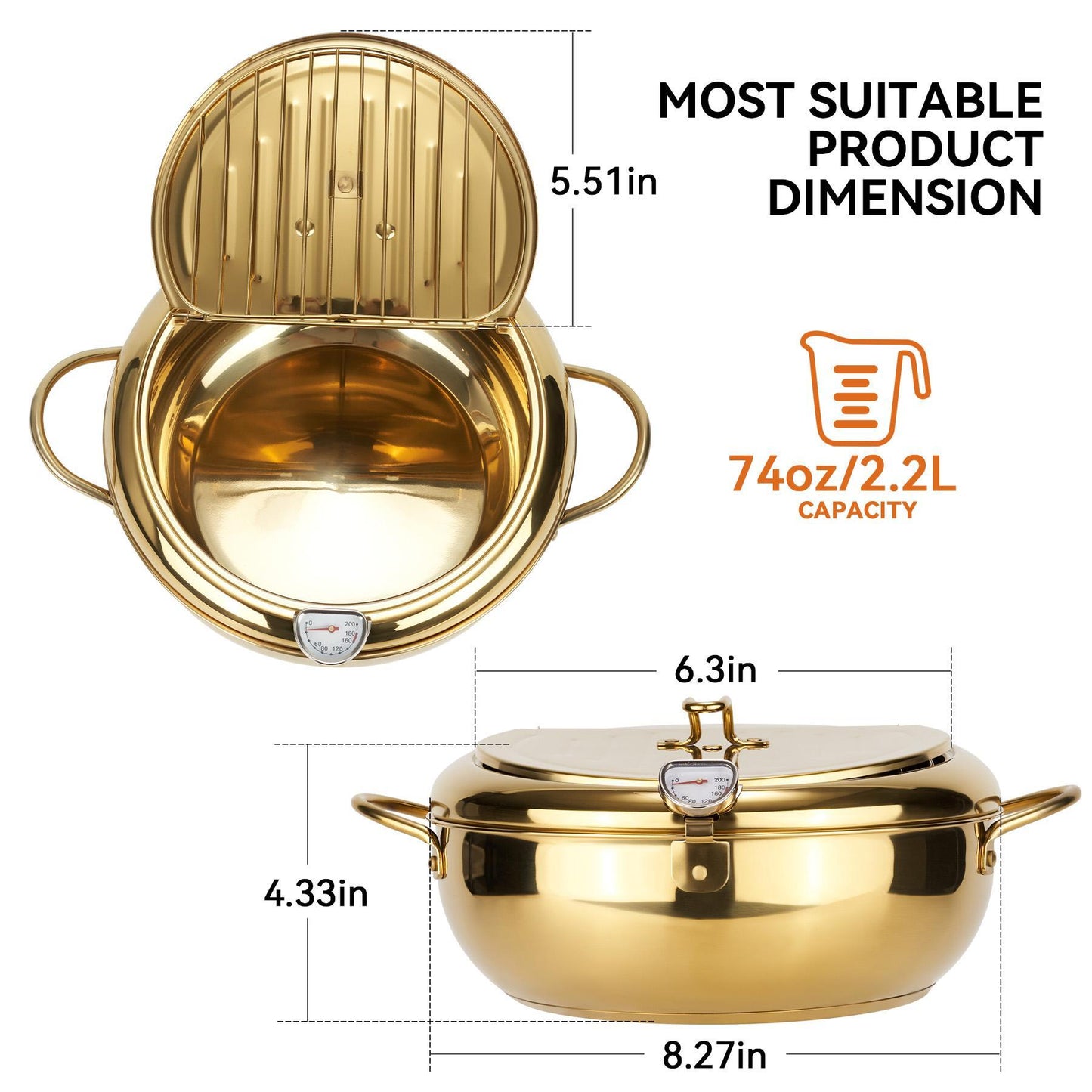 Stainless Steel Kitchen Pots - Versatile Cookware Set