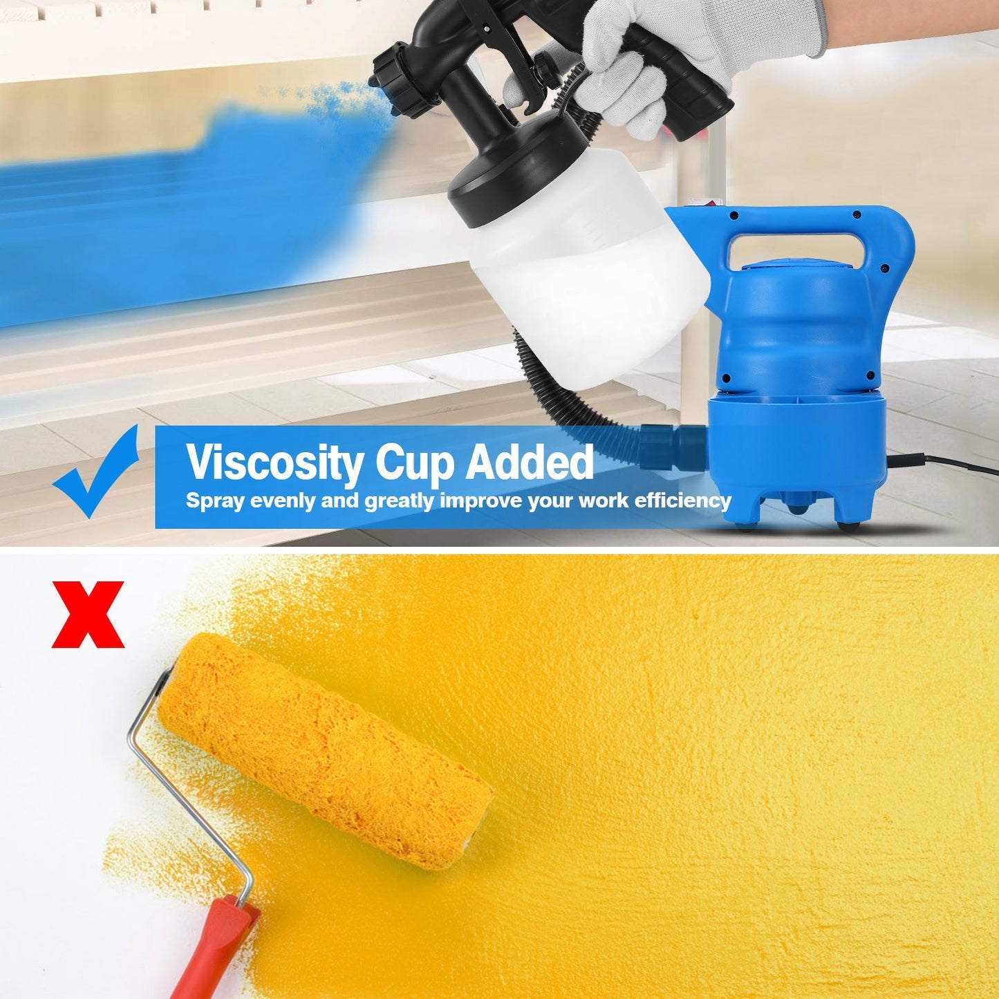 1Pc 800ML Paint Sprayer Painter 650W Oil Primer Water Paint Sprayer Machine