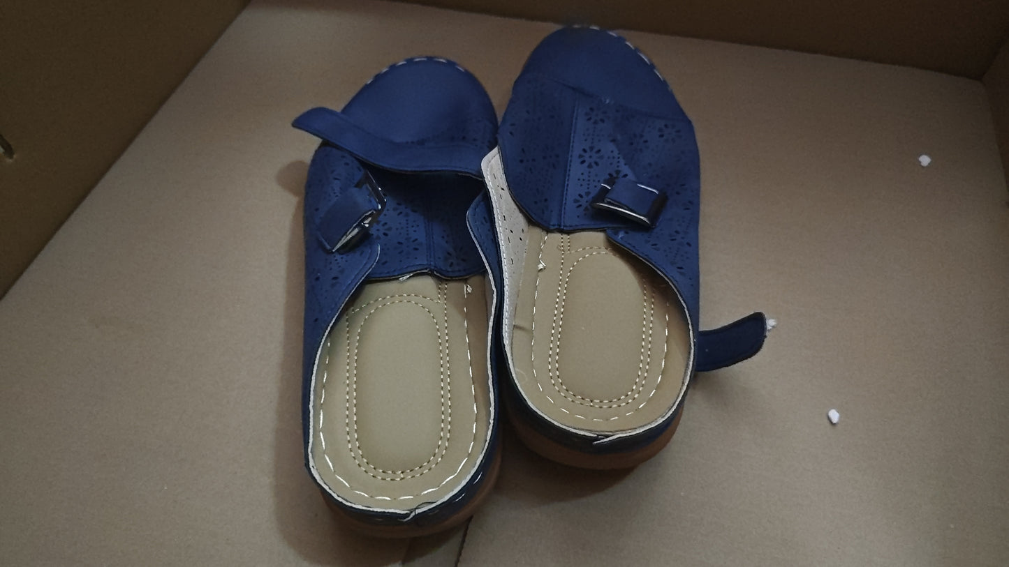 Large Size Women's Shoes Hollow Baotou Buckle Sandals African Comfortable Ladies Slippers Platform Slippers