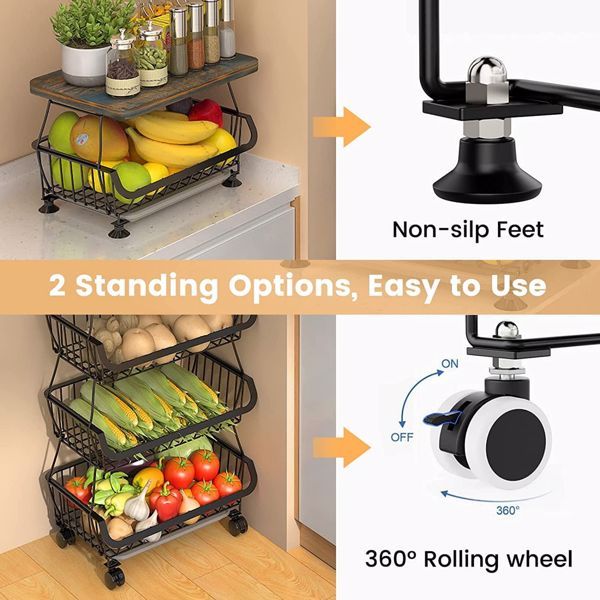 5-Layer Fruit Basket - Kitchen Storage Organizer