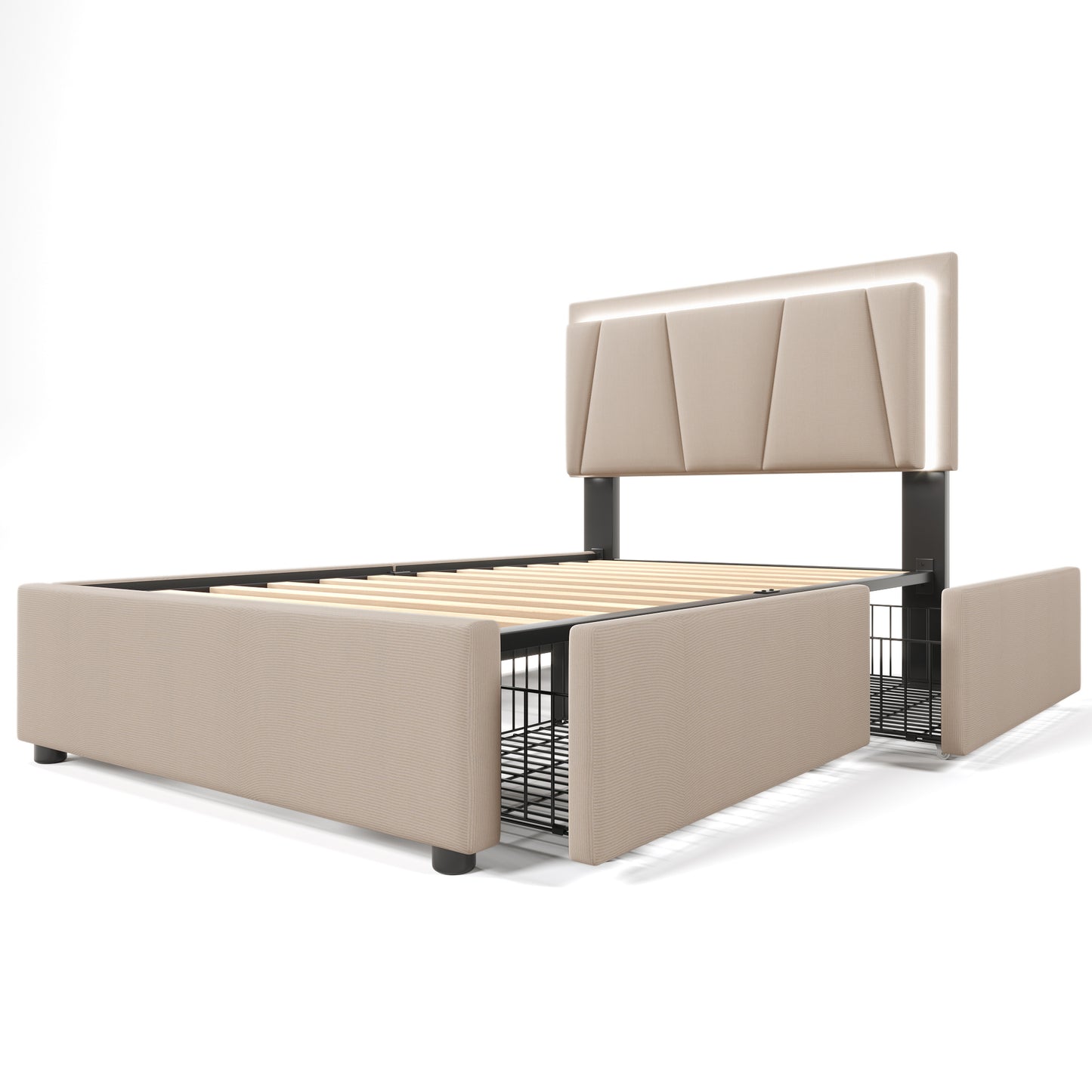 Wooden Storage Bed Bed Frame  Size  90cmx200cm
