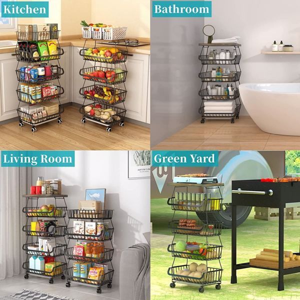 5-Layer Fruit Basket - Kitchen Storage Organizer